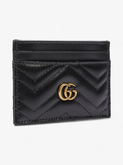 Gucci GG Marmont Card Holder Black Matelasse Leather