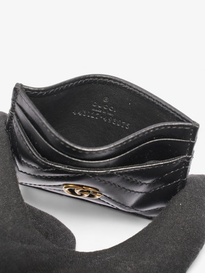 Gucci GG Marmont Card Holder Black Matelasse Leather