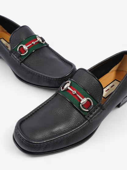 Gucci Horsebit Loafers Black / Green / Red Leather EU 45 UK 11