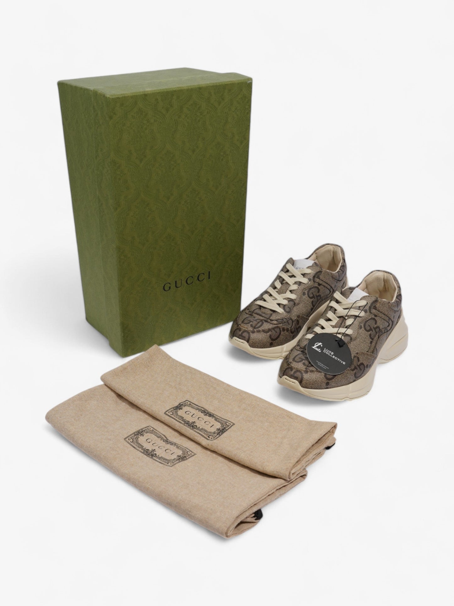 Gucci Rhyton Sneakers Beige  / Brown Canvas EU 37.5 UK 4.5