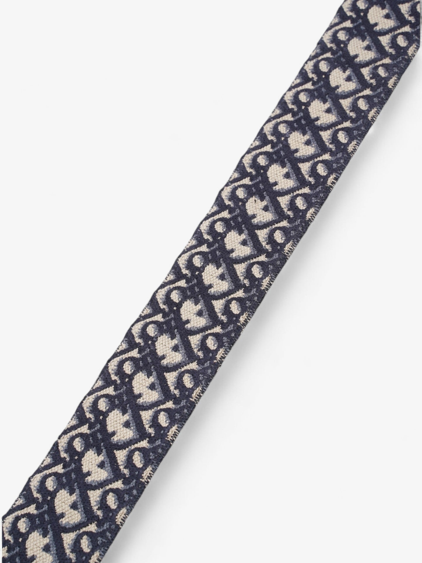 Christian Dior Adjustable Shoulder Strap With Ring Blue Oblique Cotton