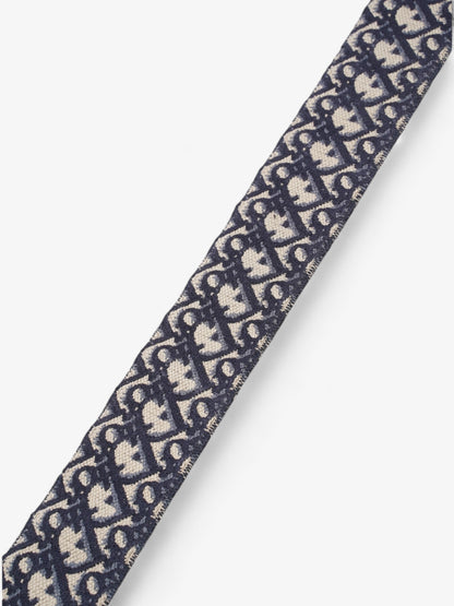 Christian Dior Adjustable Shoulder Strap With Ring Blue Oblique Cotton