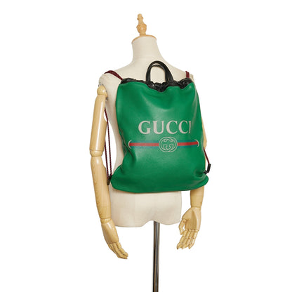 Gucci Logo Drawstring Backpack