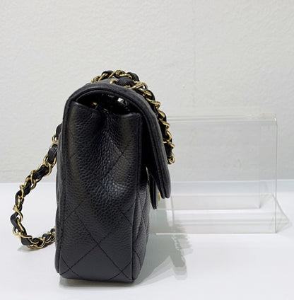 Chanel Caviar East West Flap Bag Black GHW holo 1304 db