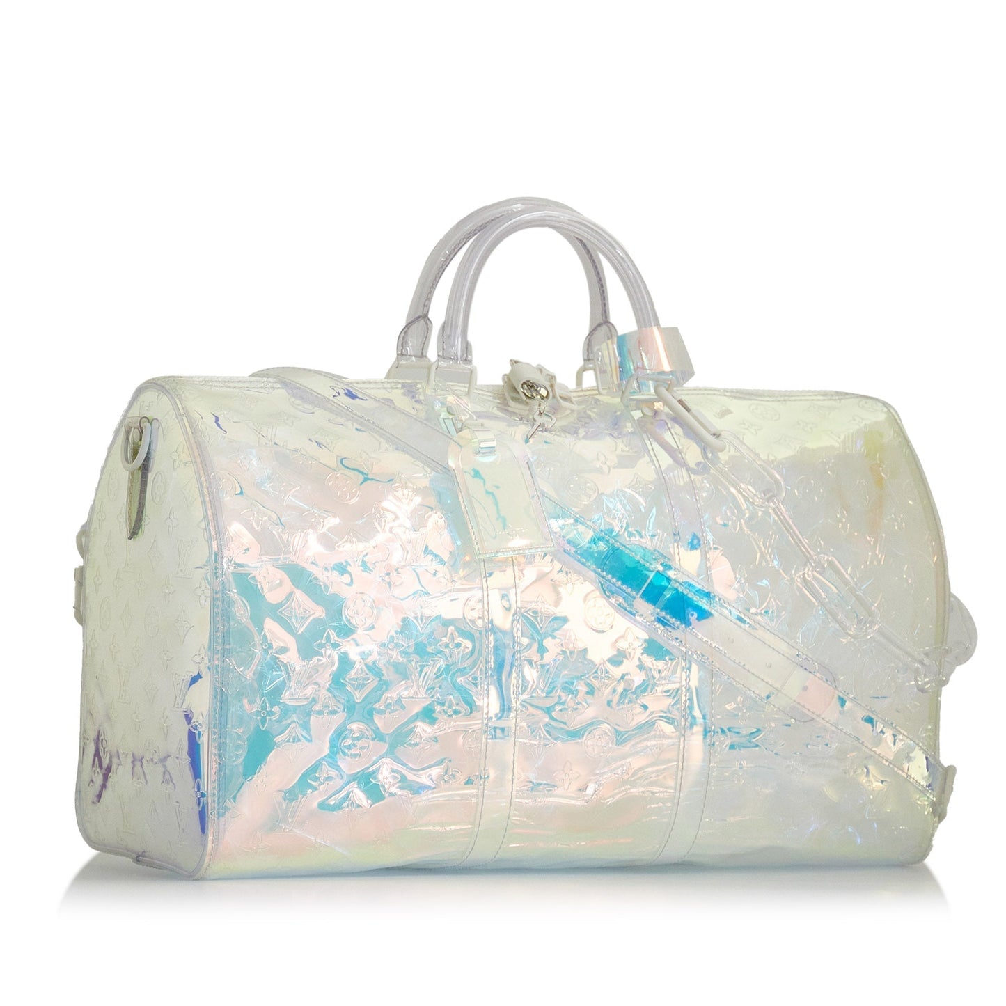 LOUIS VUITTON Monogram Prism Keepall Bandouliere 50 Travel Bag