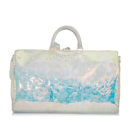 LOUIS VUITTON Monogram Prism Keepall Bandouliere 50 Travel Bag