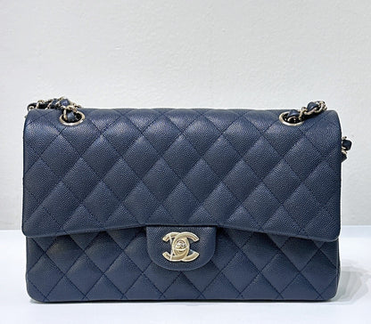 Chanel Flap Medium Quilted Navy Shoulder Bag