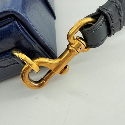 Christian Dior Navy Blue Leather 30 Montaigne Box Shoulder Bag