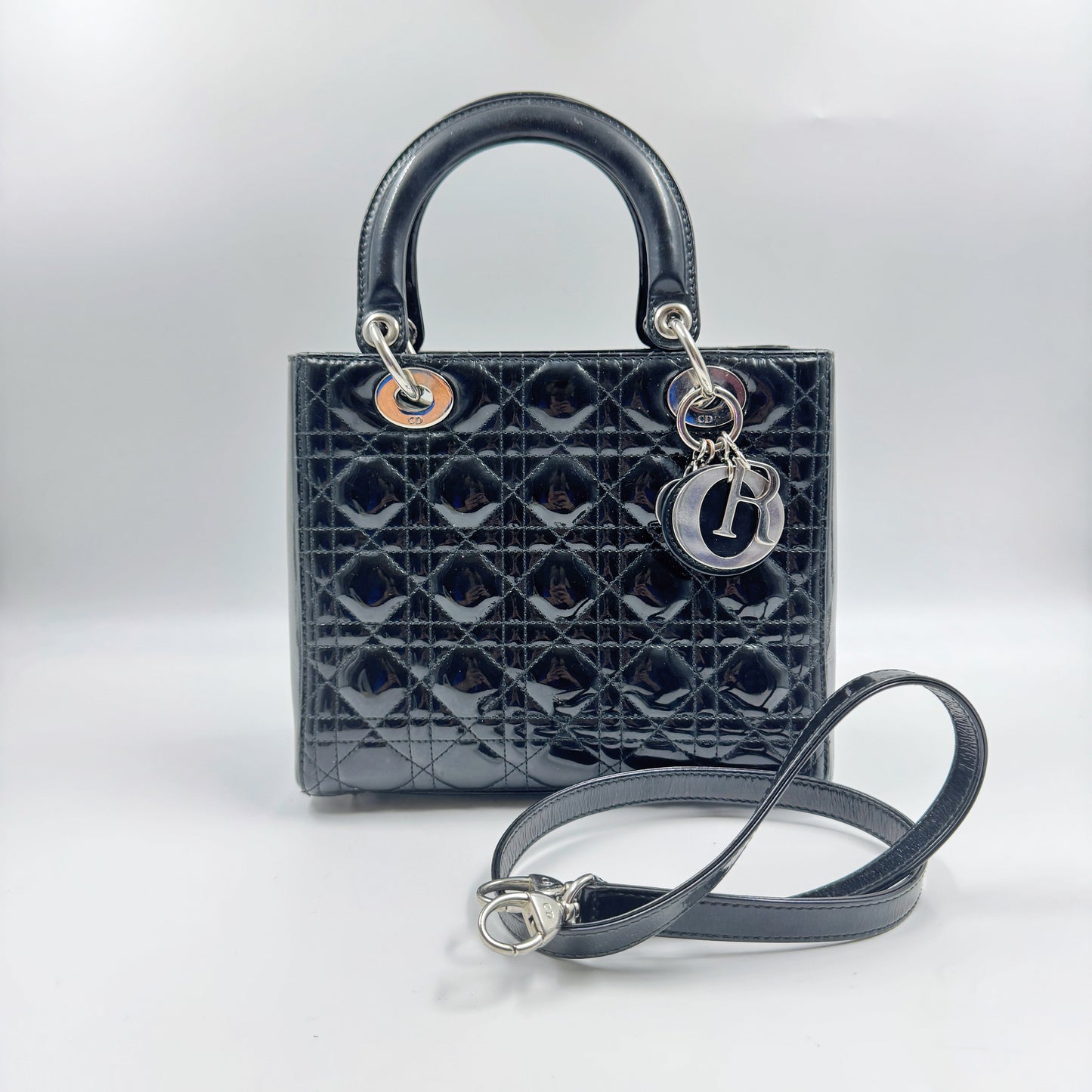 Christian Dior LadyDior Medium Patent leather Bag TWS