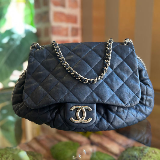 CHANEL Chain Around Washed Lambskin Crossbody Bag