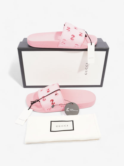 Gucci GG Slides Pink Rubber EU 38 UK 5