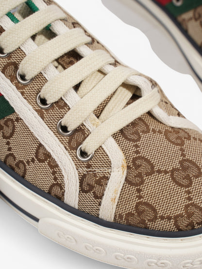Gucci Tennis1977 Beige  / Green / Red Canvas EU 37.5 UK 4.5