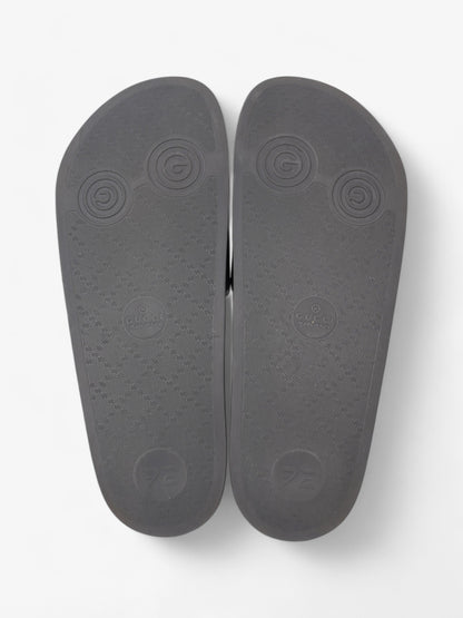 Gucci GG Slides Grey / Black Coated Canvas EU 45 UK 11