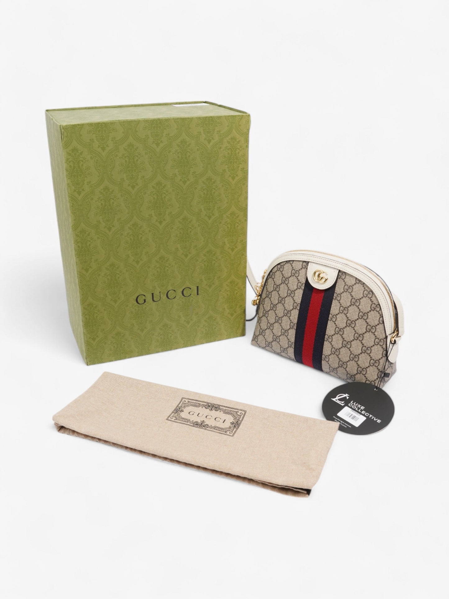 Gucci Ophidia GG Supreme / White Canvas Small