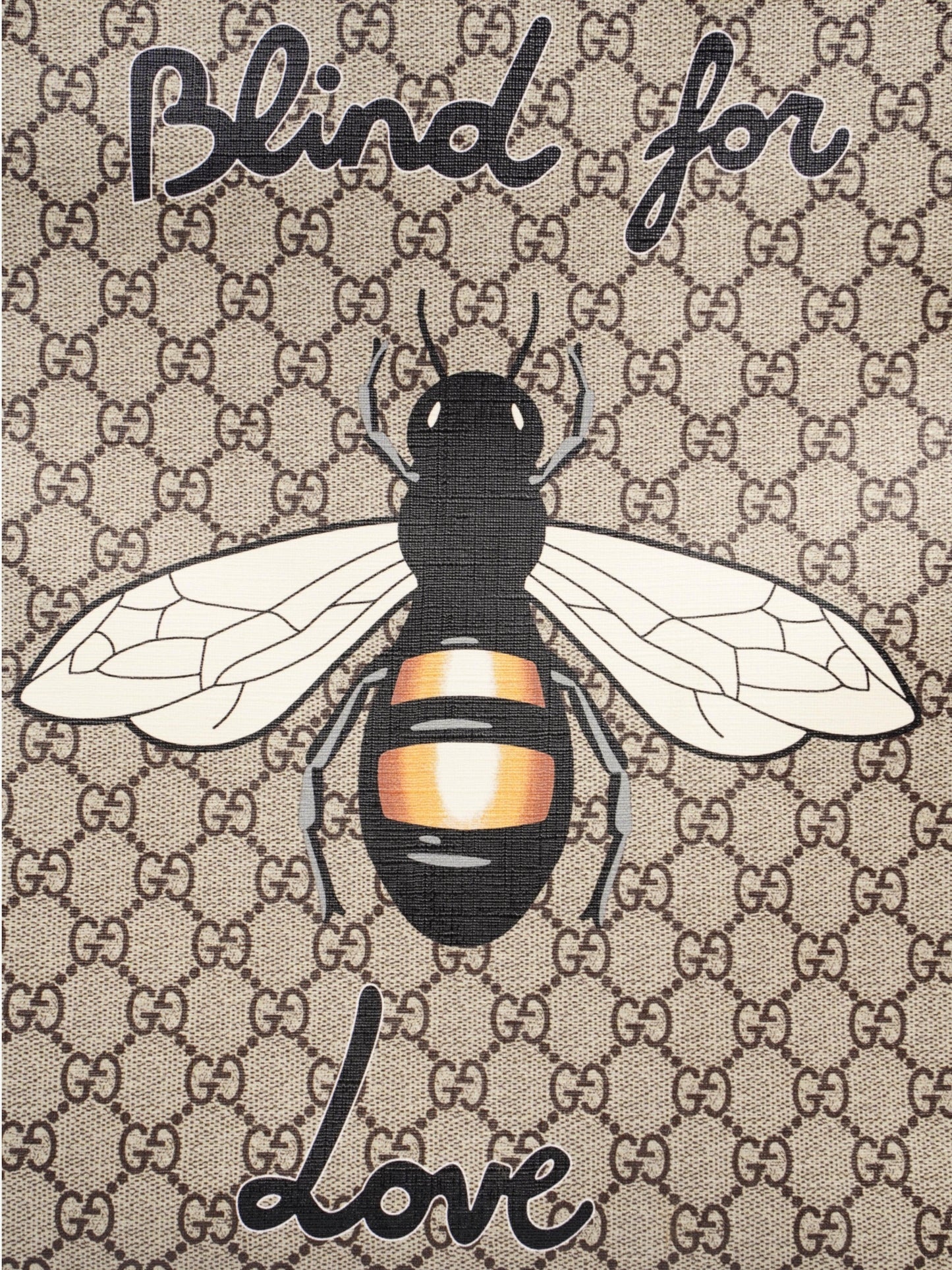 Gucci Blind For Love Beige And Ebony GG Supreme Coated Canvas