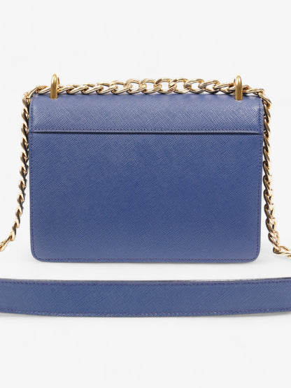 Prada Chain Shoulder Bag Cobalt Blue Saffiano Leather