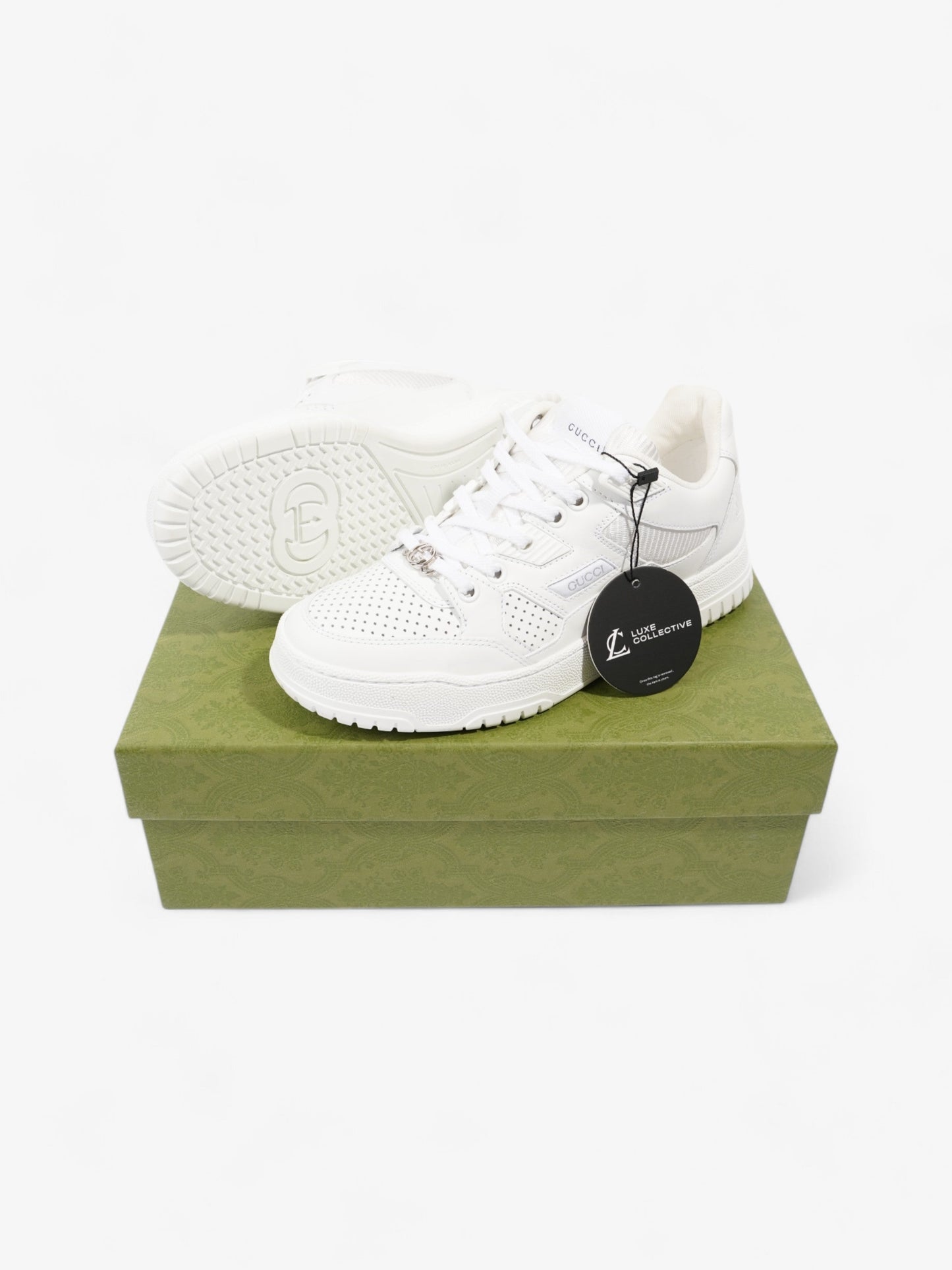 Gucci Interlocking GG Sneakers White  Leather EU 37.5 UK 4.5