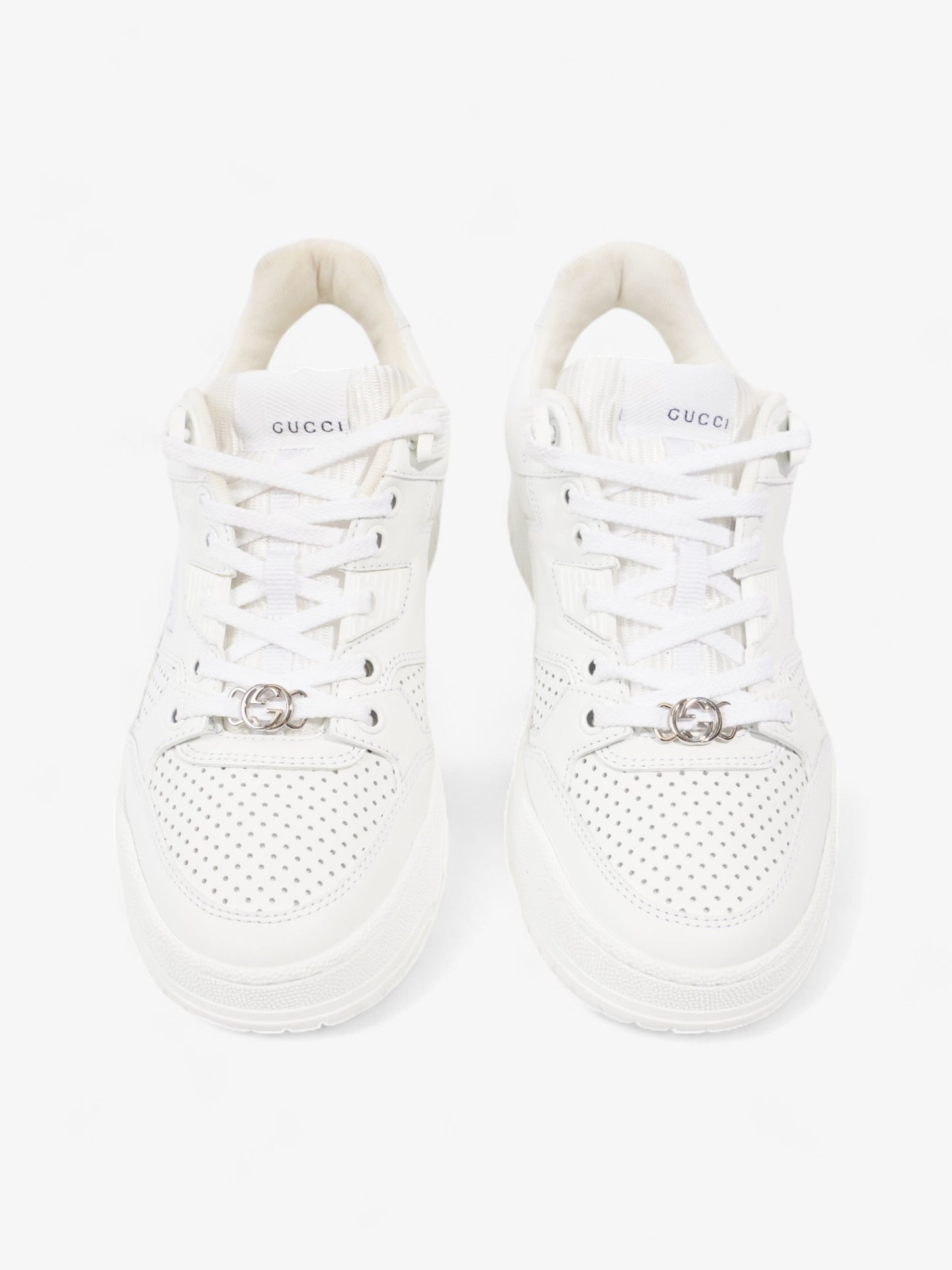 Gucci Interlocking GG Sneakers White  Leather EU 37.5 UK 4.5