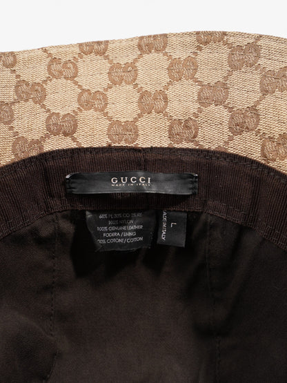 Gucci Original GG Fedora GG Supreme / Red / Green Nylon Large