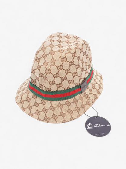 Gucci Original GG Fedora GG Supreme / Red / Green Nylon Large