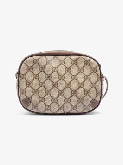 Gucci Web Sherry Line Beige And Ebony GG Supreme / Brown Coated Canvas