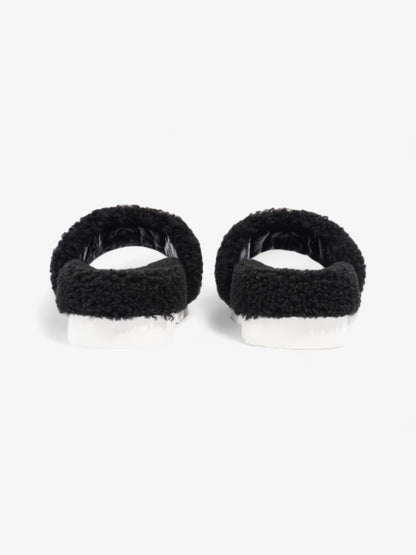 Gucci Interlocking G Slides Black / Butterscotch Shearling EU 37 UK 4