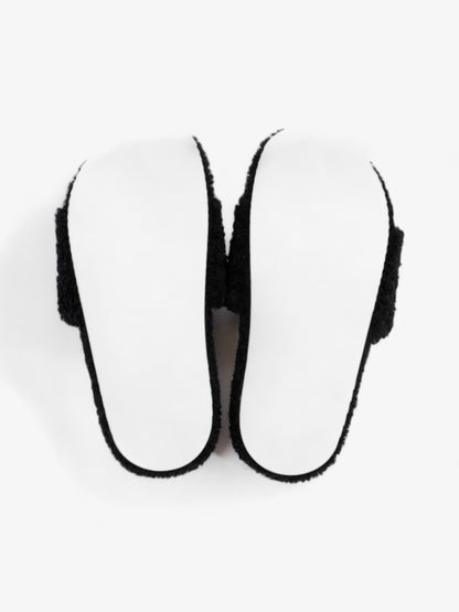 Gucci Interlocking G Slides Black / Butterscotch Shearling EU 37 UK 4