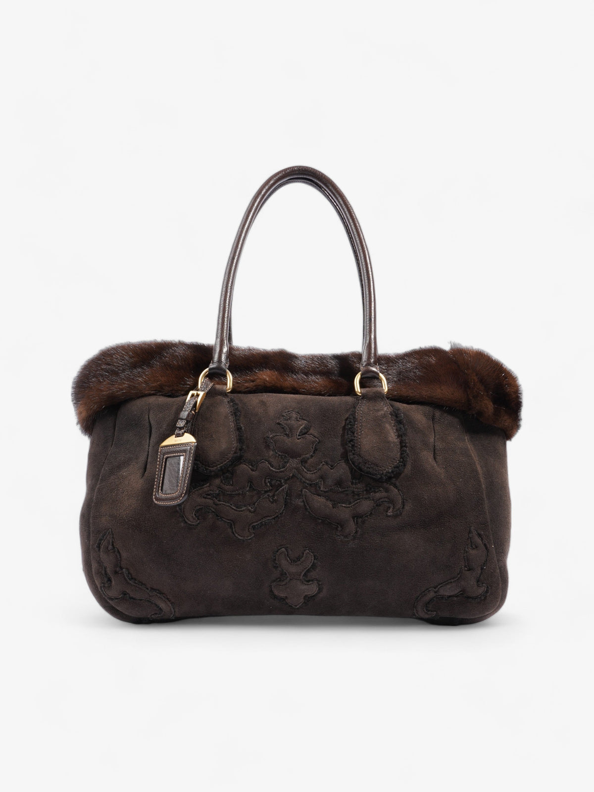 Prada Shearling Bag Brown Shearling