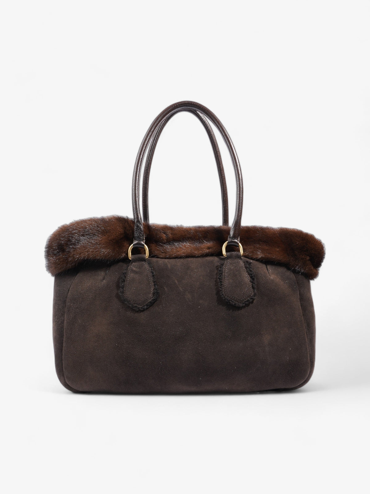 Prada Shearling Bag Brown Shearling