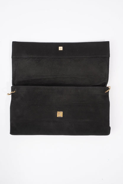 Gucci Flap Chain Black Velvet