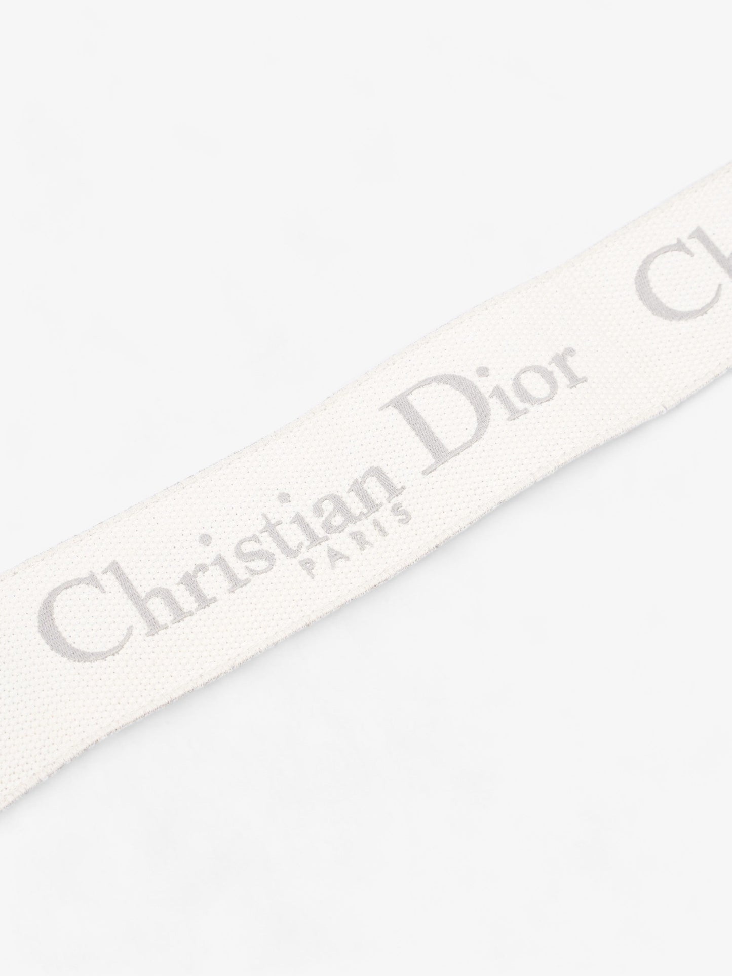 Christian Dior Adjustable Shoulder Strap With Ring Grey Oblique Canvas