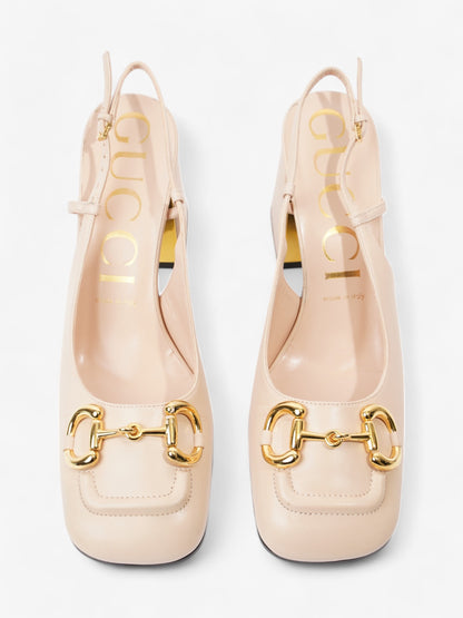 Gucci Horsebit Pump 60 Nude Leather EU 39 UK 6