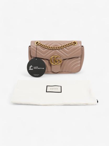 Gucci GG Marmont Rose Beige  Matelasse Leather Small