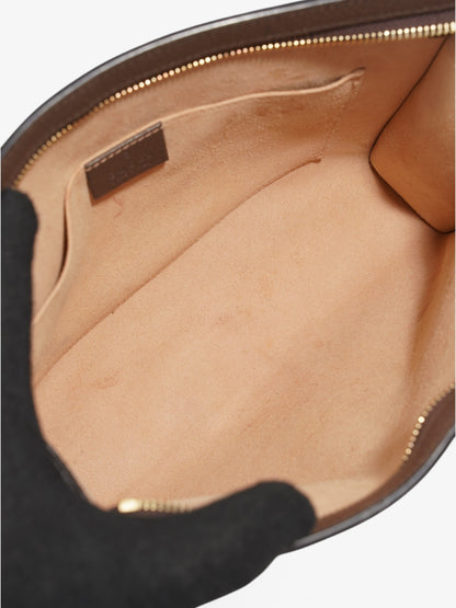 Gucci Ophidia Pouch Beige  / Brown / Green Coated Canvas