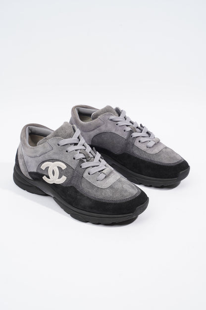 Chanel CC Runner Grey   Black Suede EU 38 UK 5