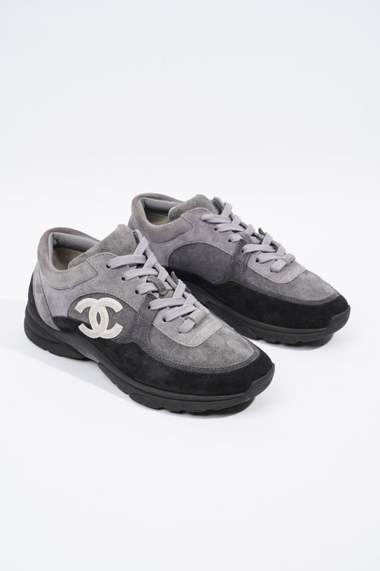 Chanel CC Runner Grey   Black Suede EU 38 UK 5