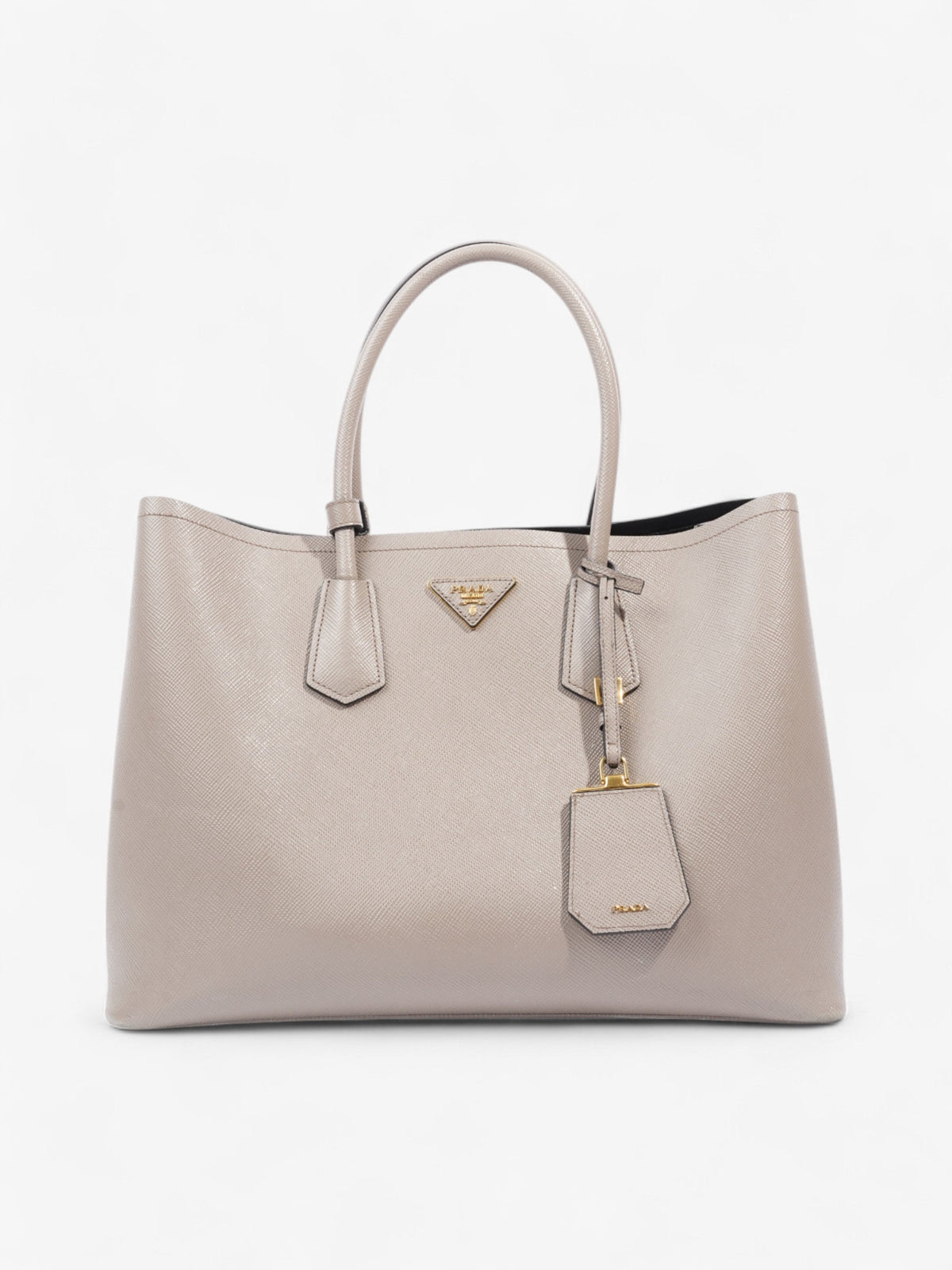 Prada Galleria Grey Saffiano Leather Large