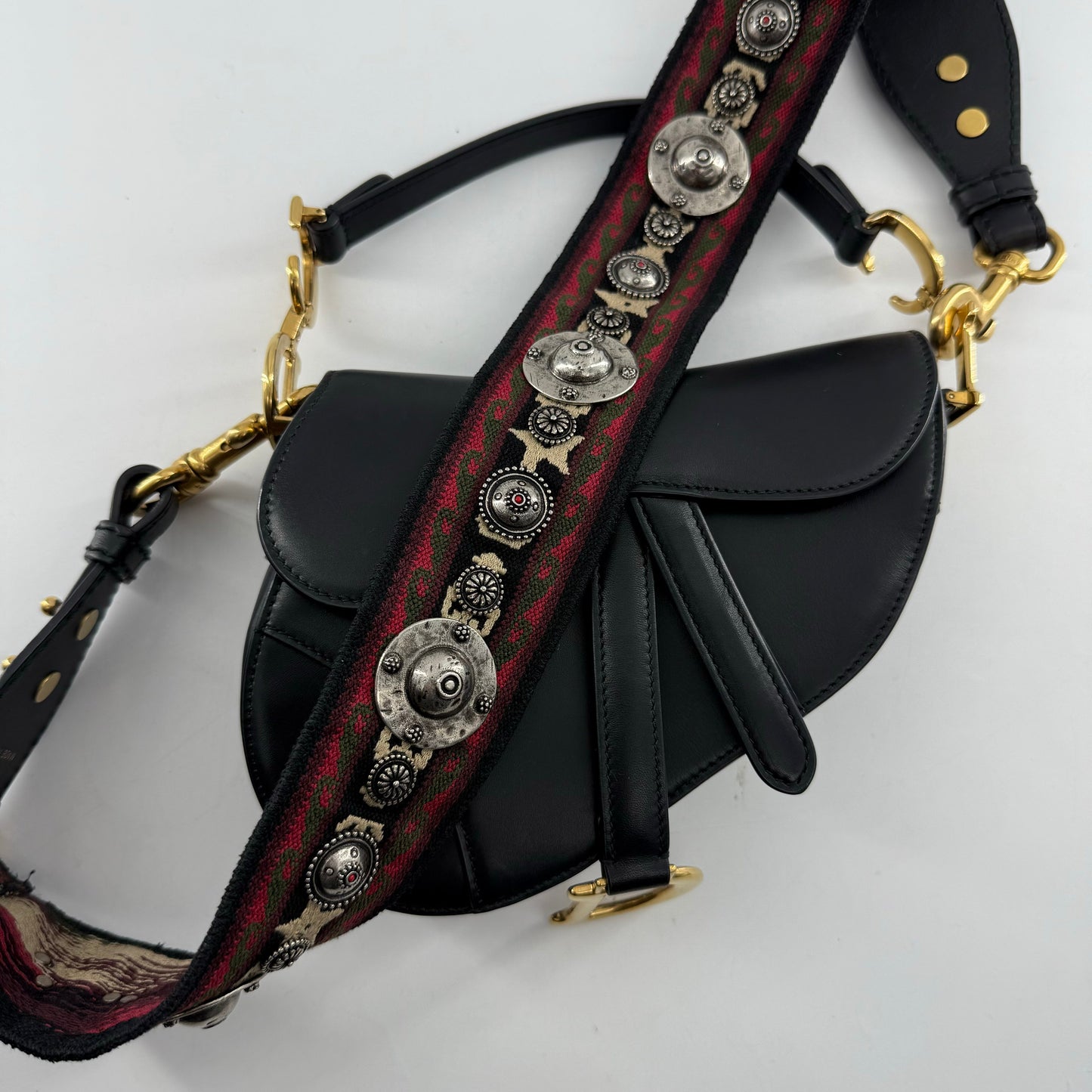 Christian Dior Goat Leather Mini Saddle Bag