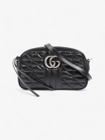 Gucci Marmont Zip Black Matelasse Leather Small