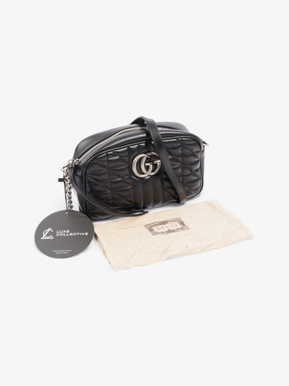 Gucci Marmont Zip Black Matelasse Leather Small