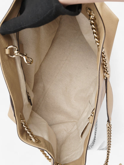 Gucci Soho Chain Tote Light Beige Calfskin Leather Large