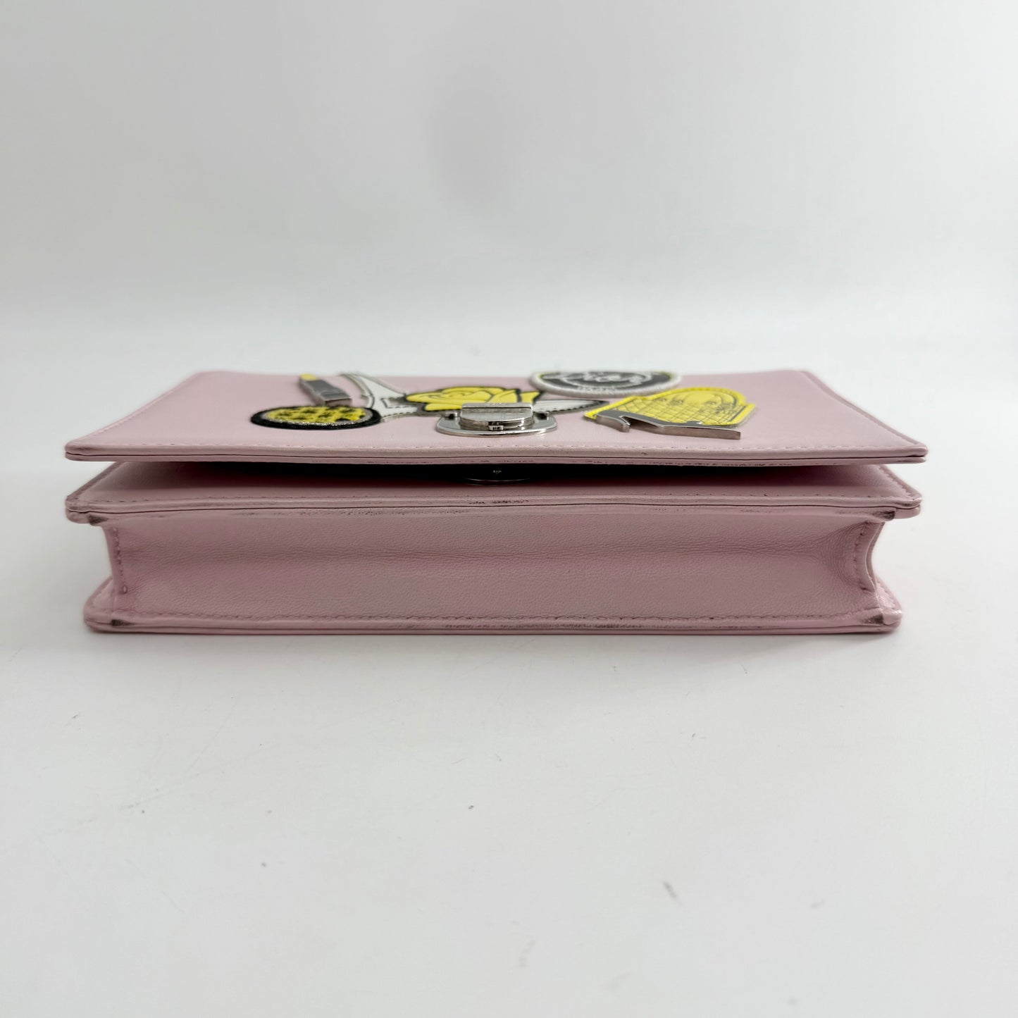 Christian Dior Diorama Patch Embellished Leather Wallet on Chain TWS