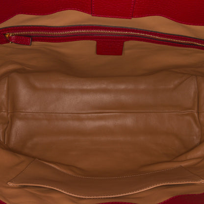 Brown Gucci Medium GG Straw Ophidia Shopping Tote