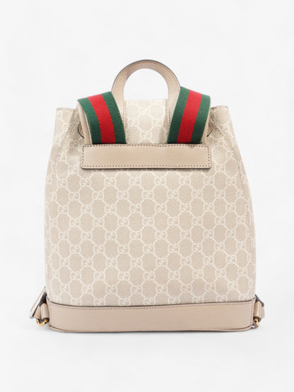 Gucci Interlocking G Backpack Beige And White GG Supreme Coated Canvas Small