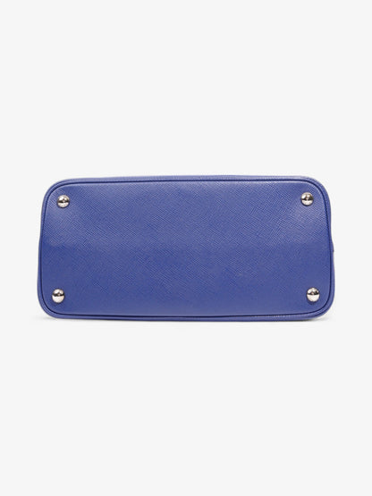 Prada Double Handle Tote Blue Saffiano Leather