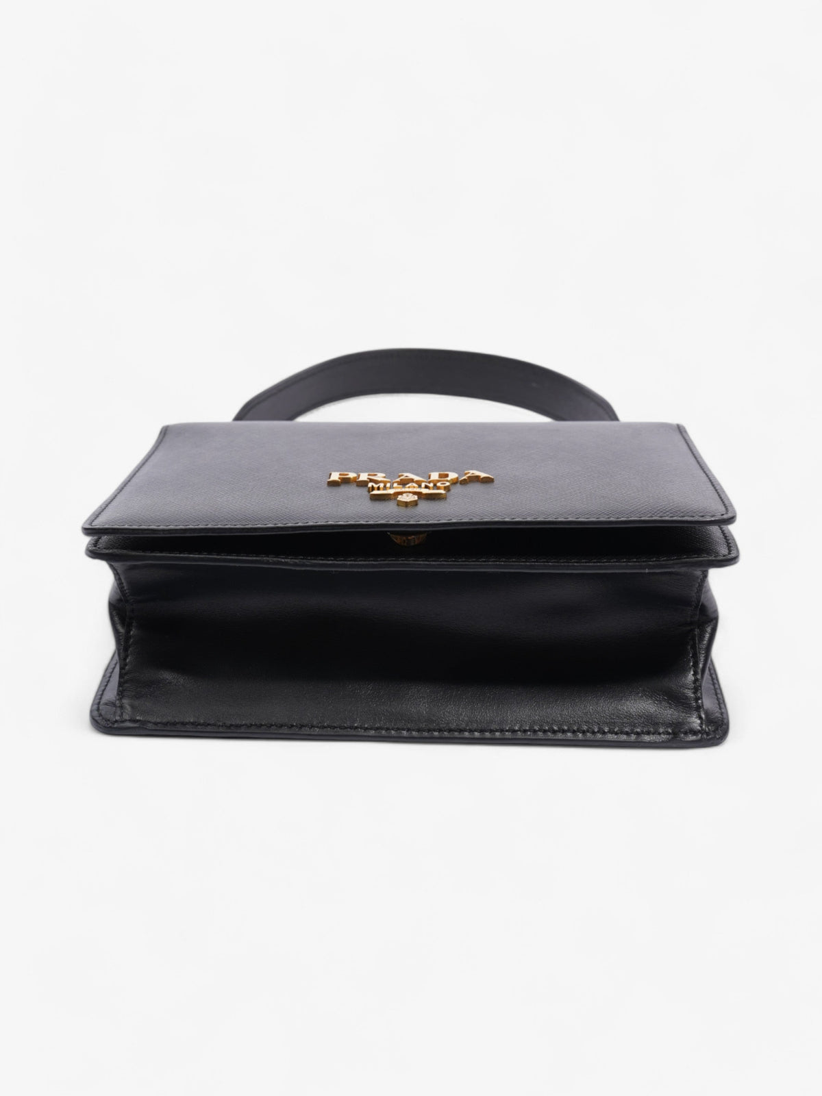 Prada Flap Crossbody Bag Black Saffiano Leather