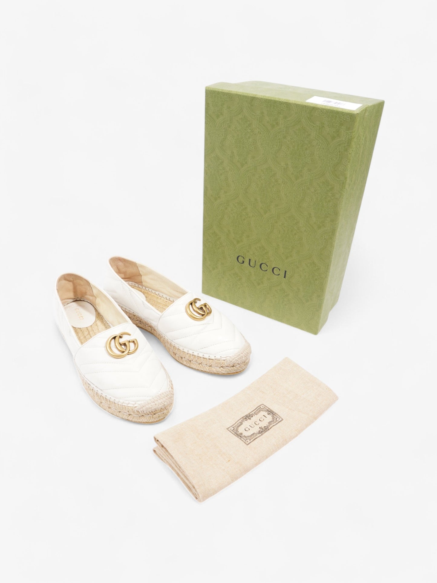 Gucci GG Marmont espadrilles White  Leather EU 38 UK 5
