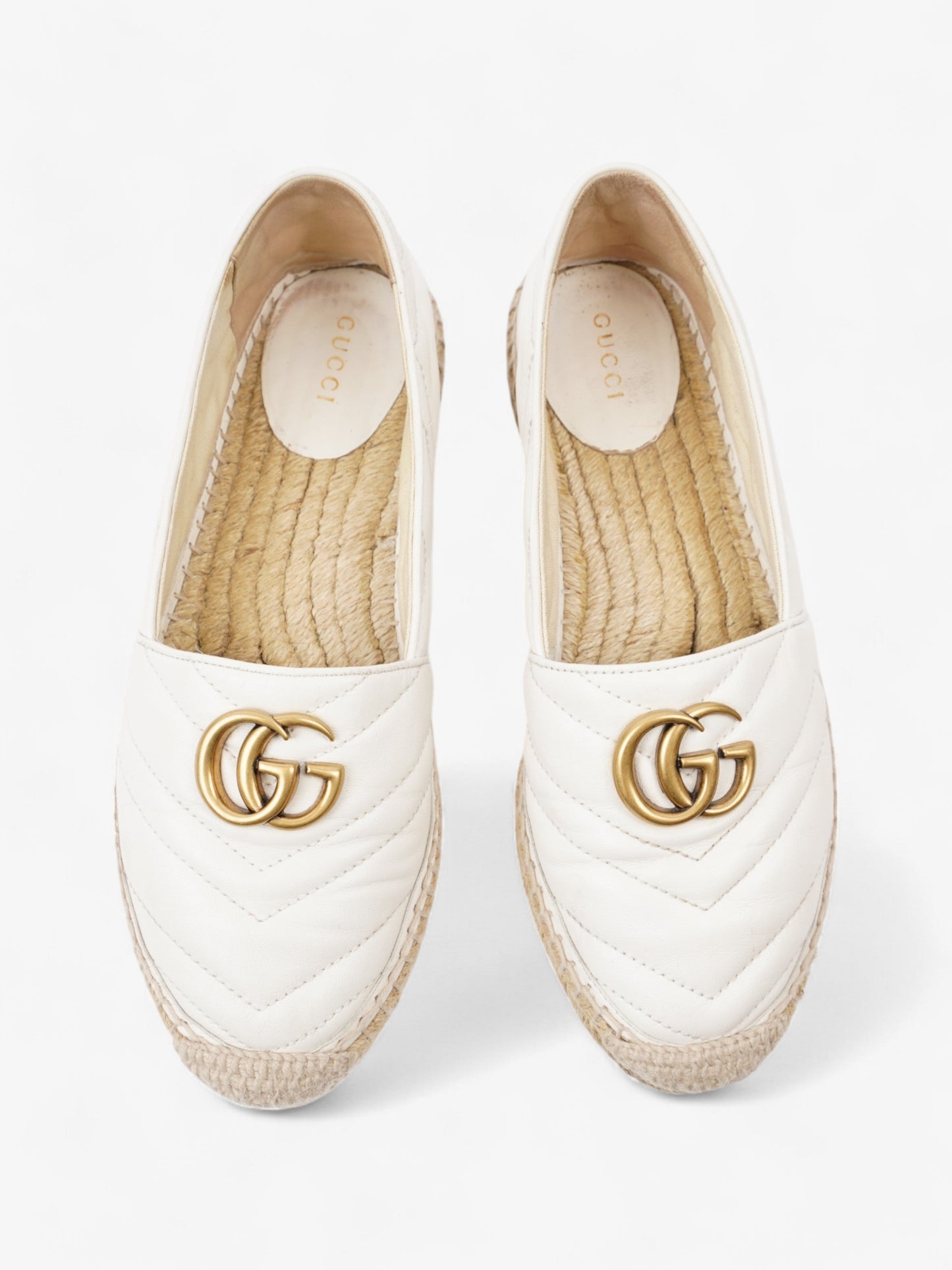 Gucci GG Marmont espadrilles White  Leather EU 38 UK 5