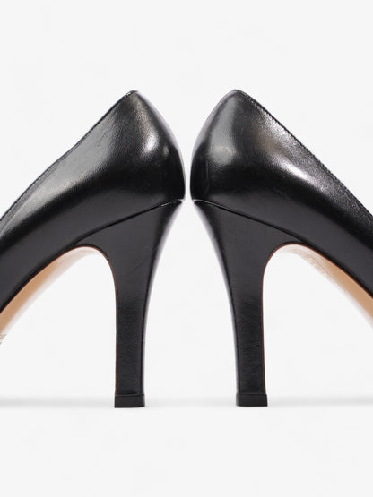 Gucci Horsebit Open Toe Heels 90 Black Leather EU 35.5 UK 2.5