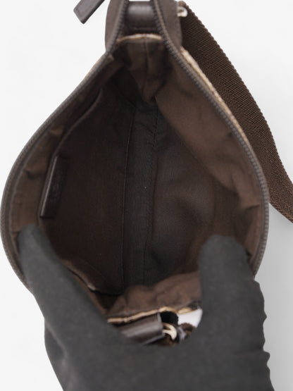 Gucci Small Messenger Beige And Ebony GG Supreme PVC